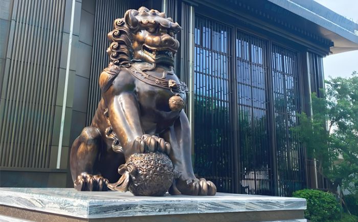 定制銅天安門獅子雕塑，致敬中華文化