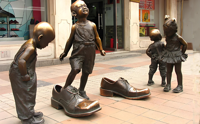 鑄銅小品雕塑市井煙火，讓步行街“活”起來(lái)