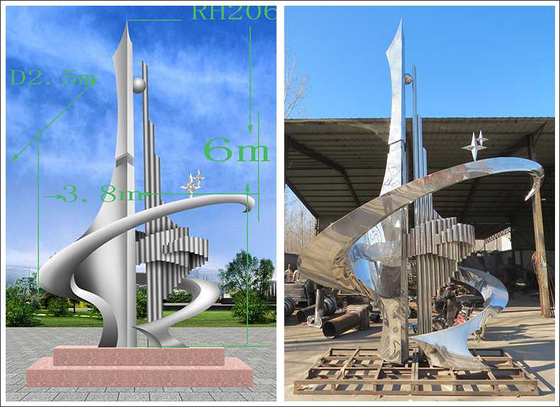 大型不銹鋼雕塑，不銹鋼雕塑廠家，室外大型景觀雕塑