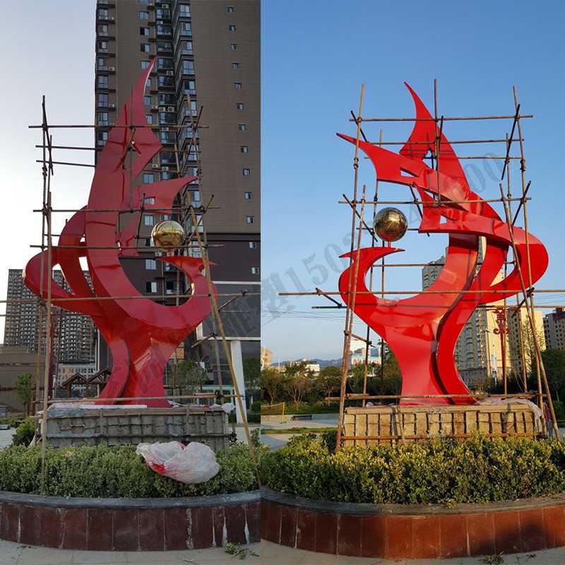 大型不銹鋼雕塑，不銹鋼鳳凰雕塑，小區(qū)不銹鋼景觀雕塑