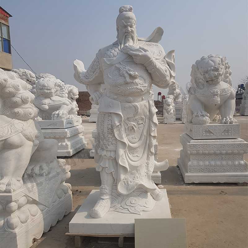漢白玉關公像，大理石關公像，石雕關公雕像，石材關公像